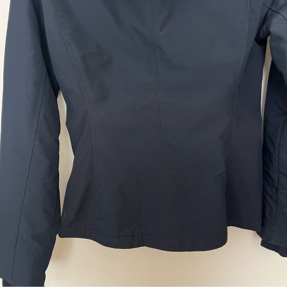 Hollister All-Weather Hooded Jacket Navy Blue Water Resistant Cozy Winter Wear - Picture 12 of 12